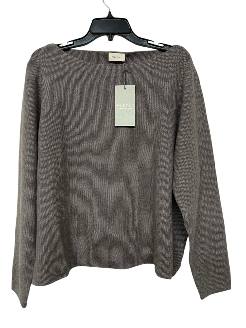 NEW Poetry Boat Neck Organic Cotton Long Sleeve Sweater US 14